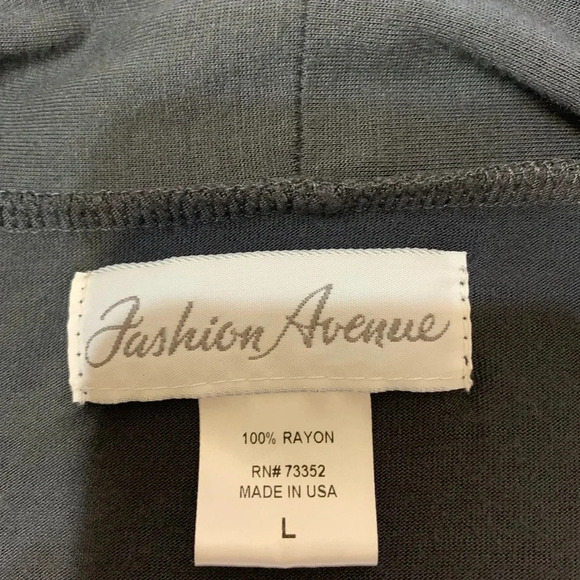 Fashion Avenue Women's Long Sleeve Cardigan 100% Rayon Gray Casual Size L - Picture 4 of 8